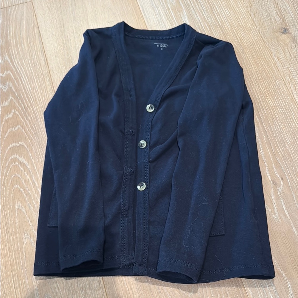 Woodmouse & Thistle Unisex size 5 Navy Button-Up Cardigan